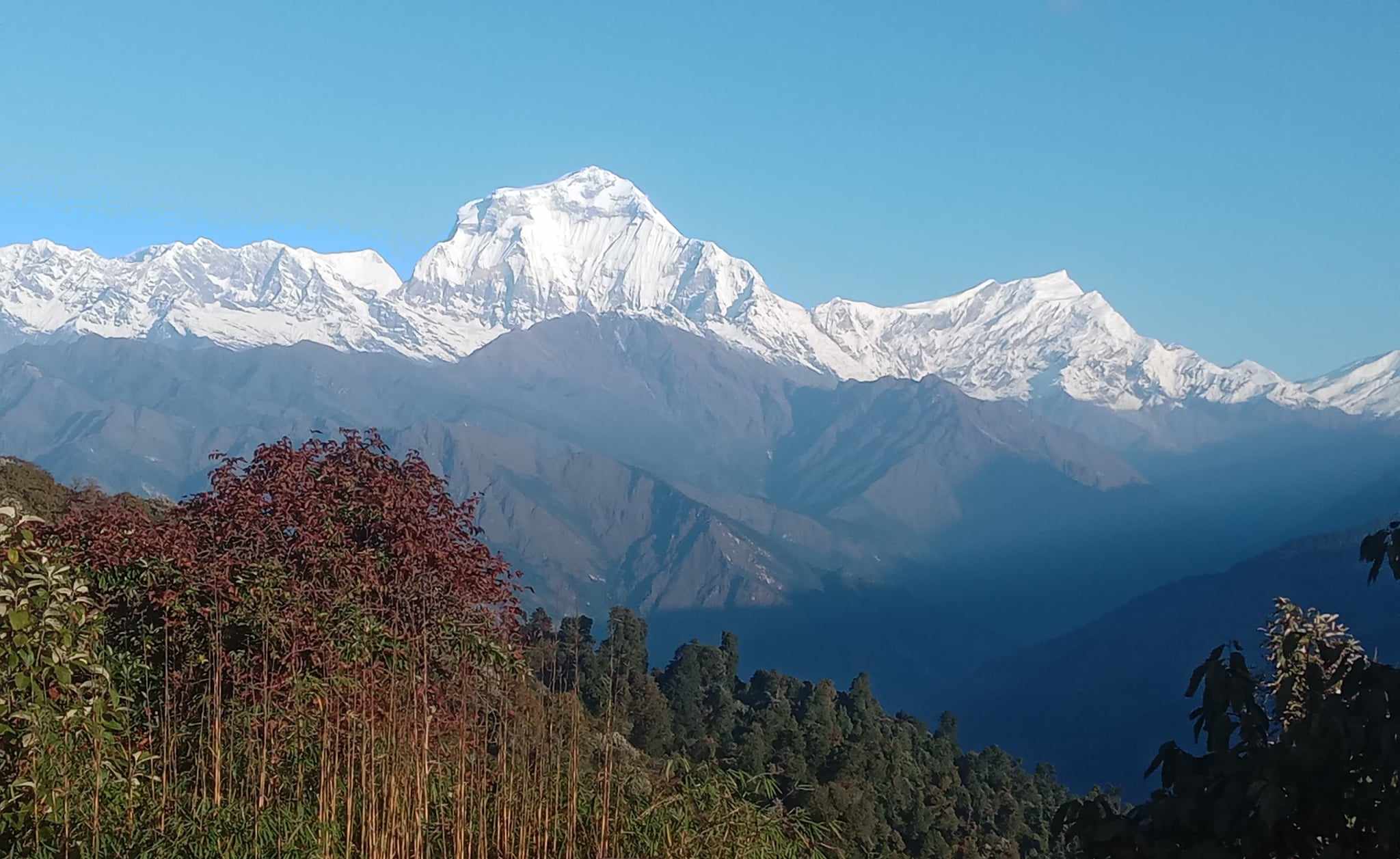 Beautiful View of Mountain Dhaulagiri (8167 m.)